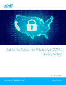 Consumer Privacy Act Privacy Notice