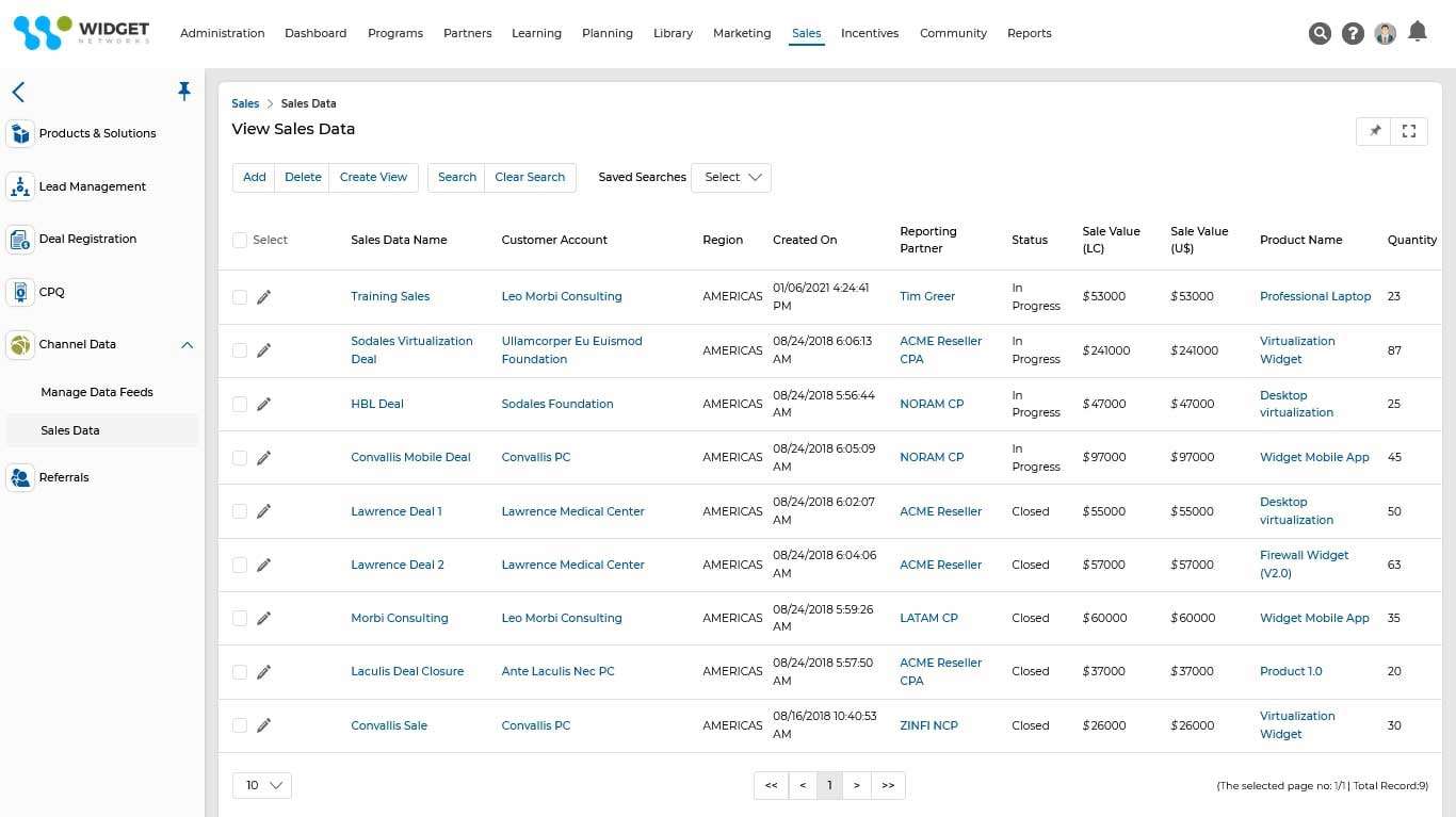 Channel Data Management Reseller Data