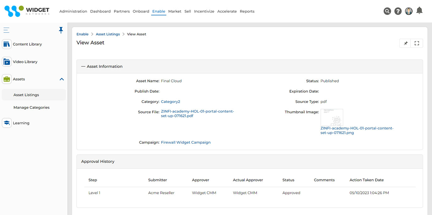 Co-Branded Assets Approval Management