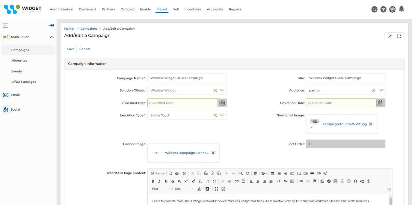 Multi-Touch Campaign Management Campaign Setup & Management