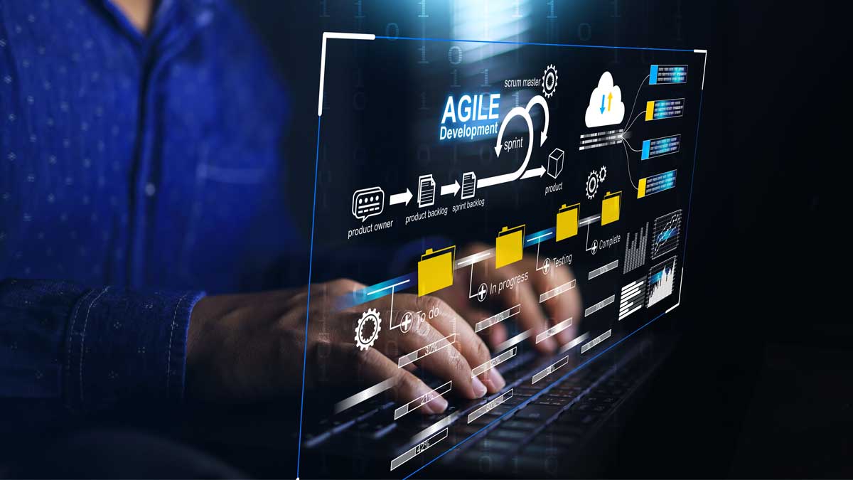 Image depiction of agile workflow using PRM Software