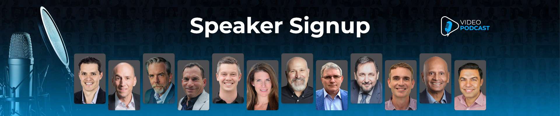 Speaker Signup of Leadership Podcast Series banner