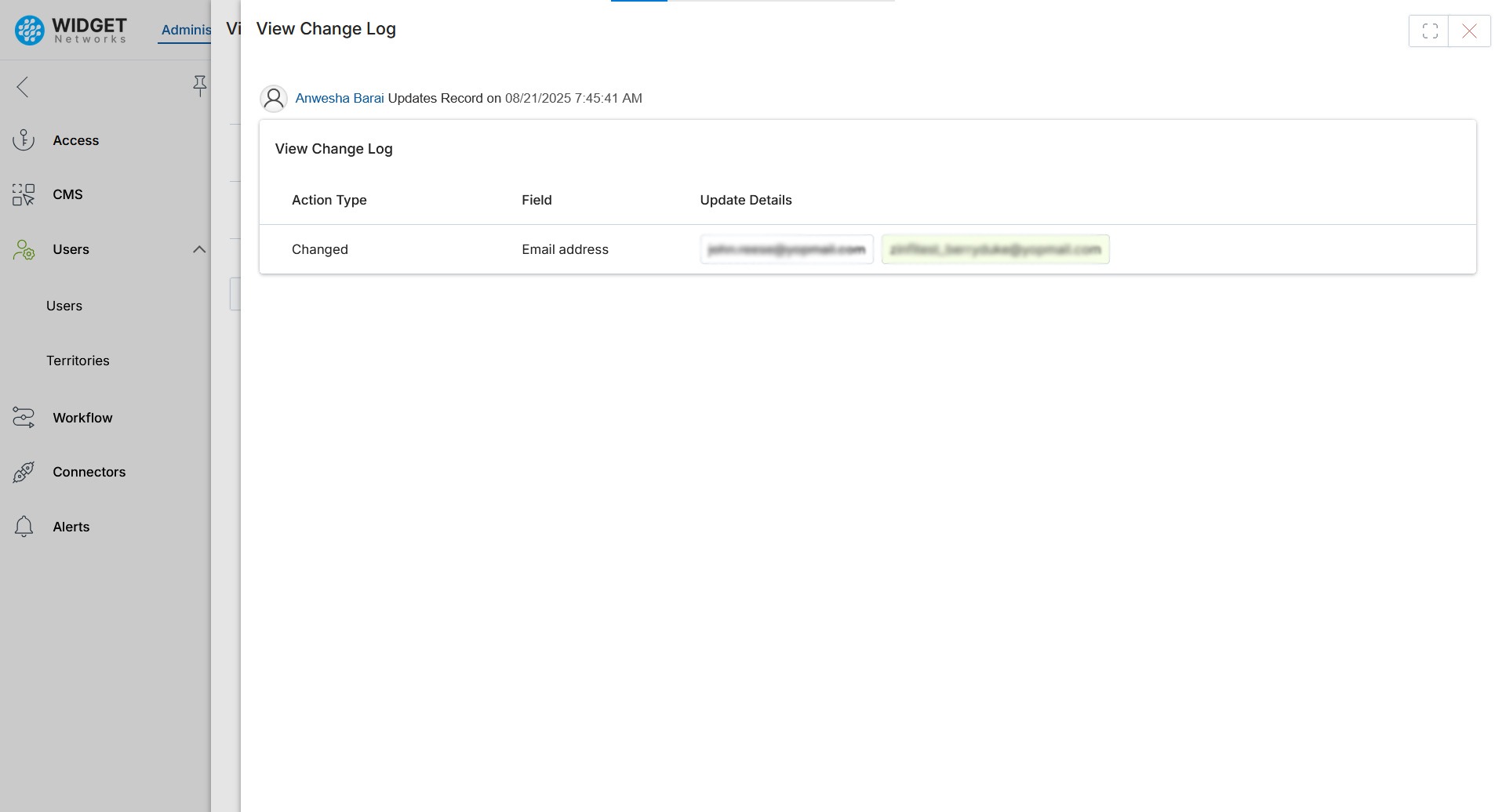 Change Management Granular Change Visibility