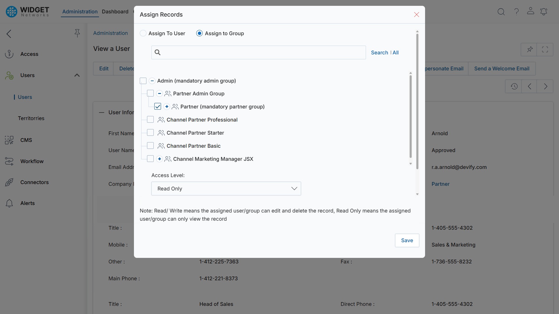 User Management Flexible Permission and Access Control